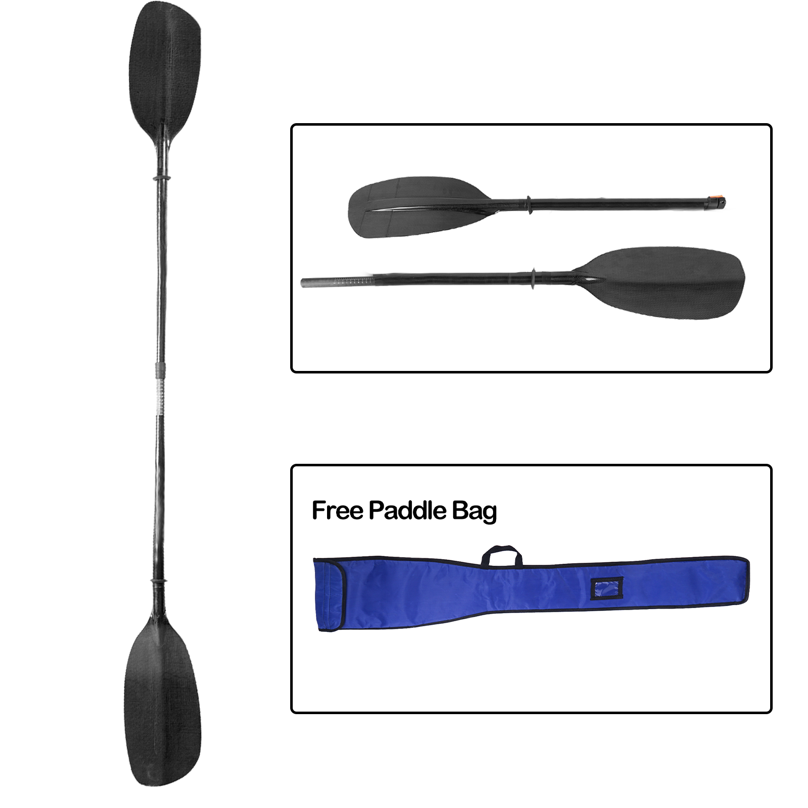 Kayak Paddle Carbon - Carbon xã whitewater mái chèo thẳng
